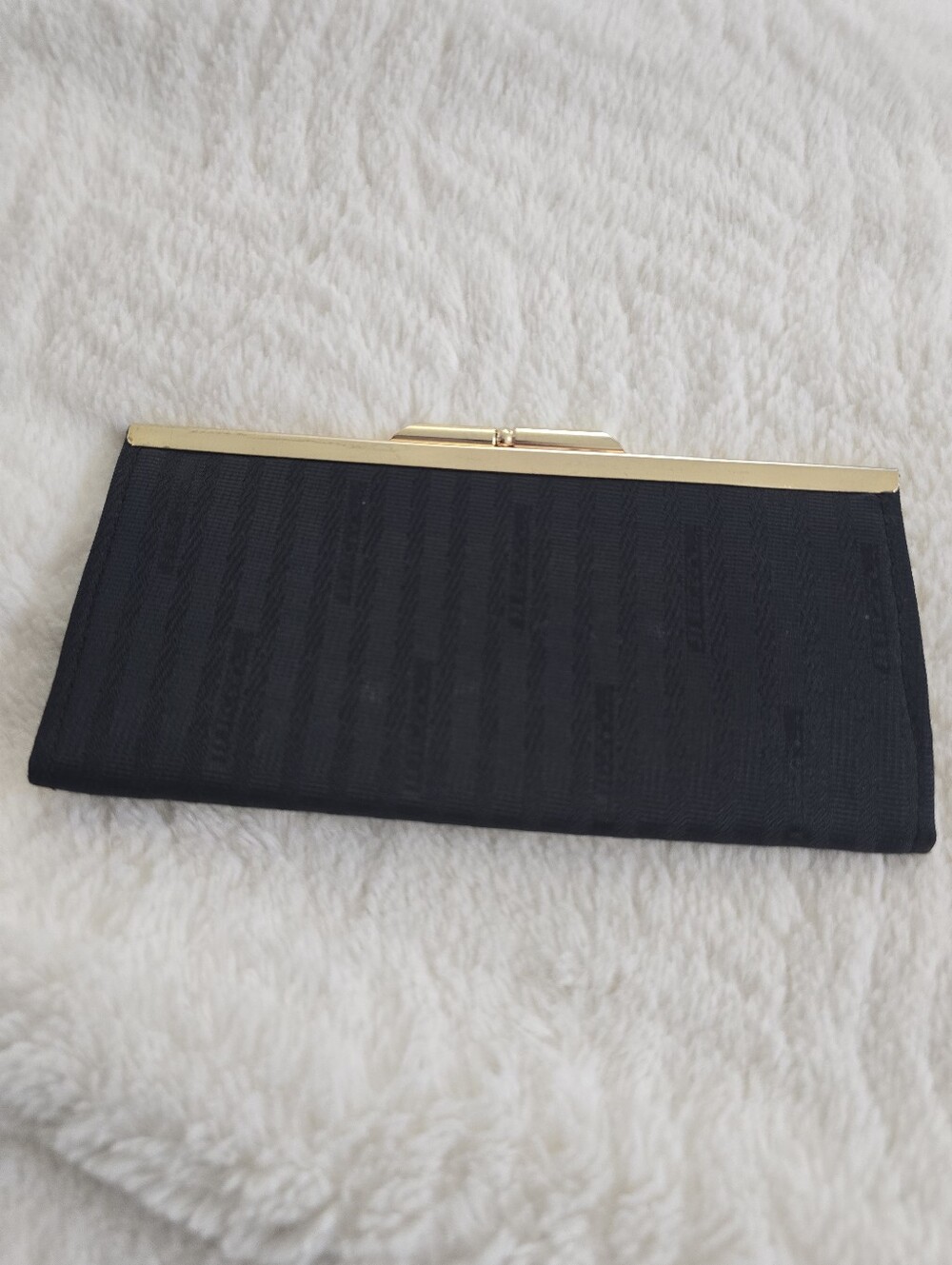 Black Clutch with Gold Frame